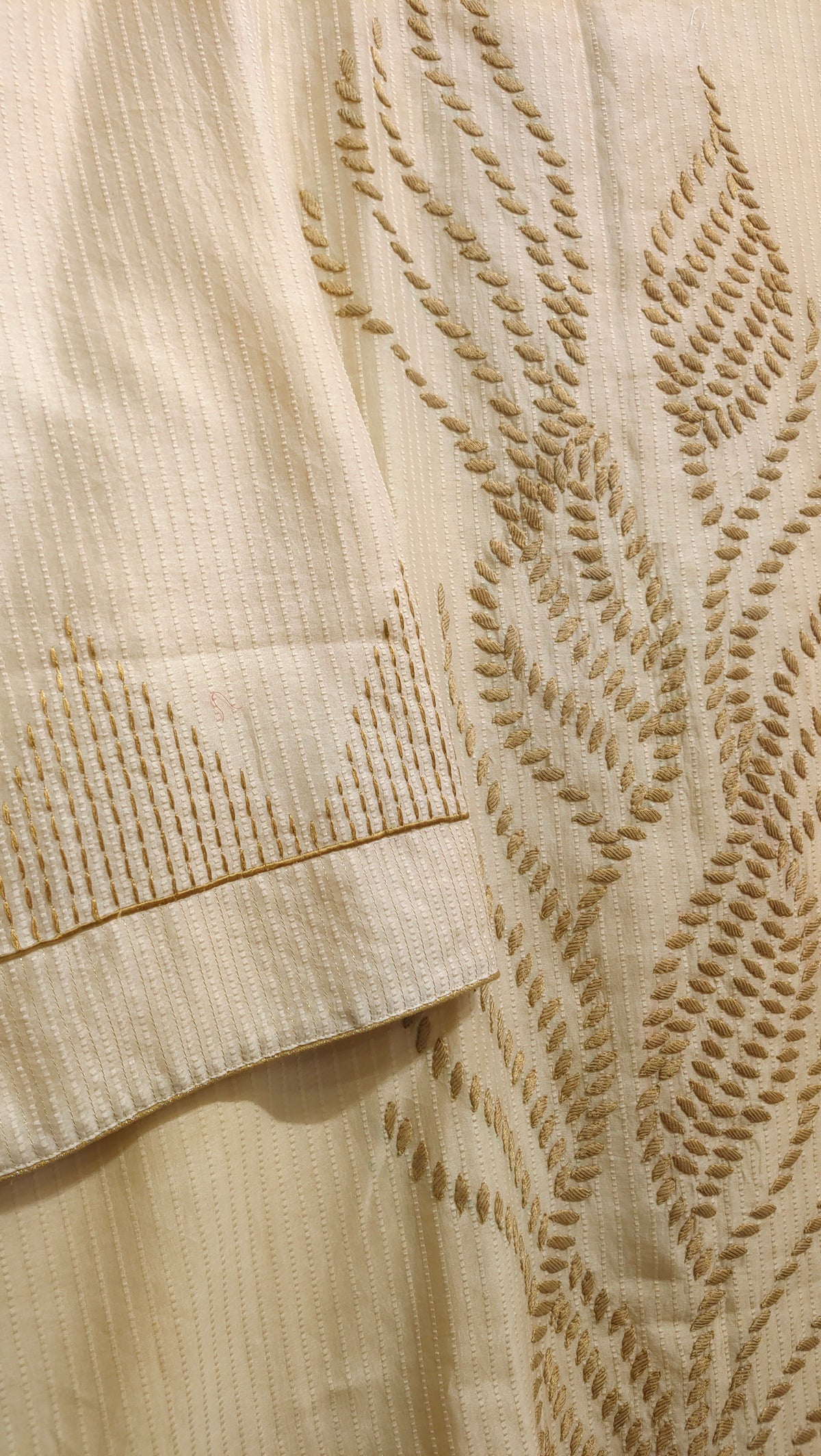Semi Stitched Chanderi Formal Suitset