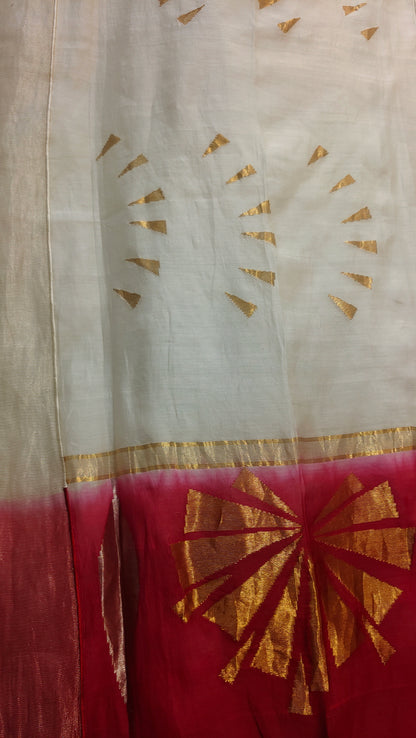Semi Stitched Chanderi Formal Suitset