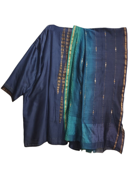 Semi Stitched Chanderi Formal Suitset