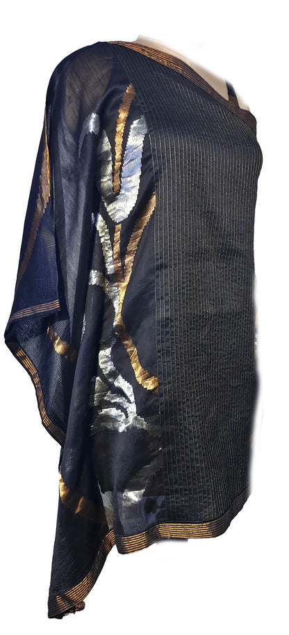 Semi Stitched Chanderi coordset dress