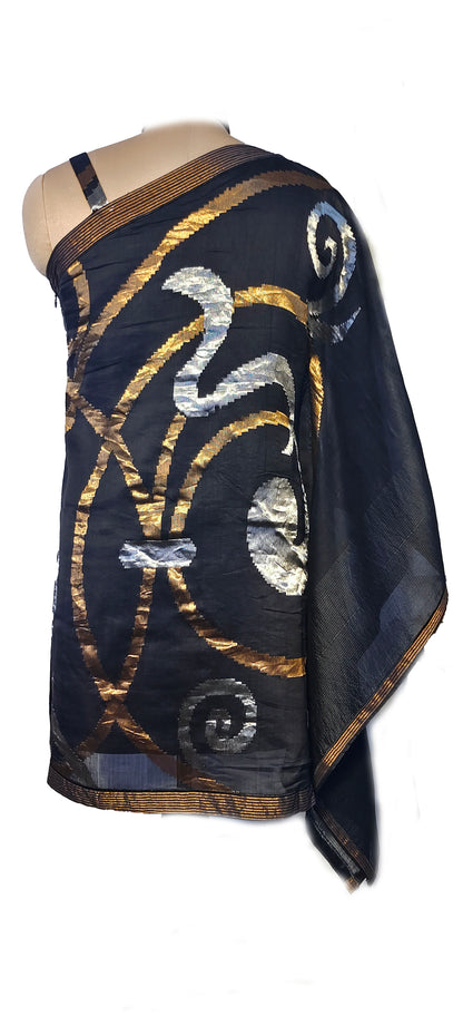 Semi Stitched Chanderi coordset dress