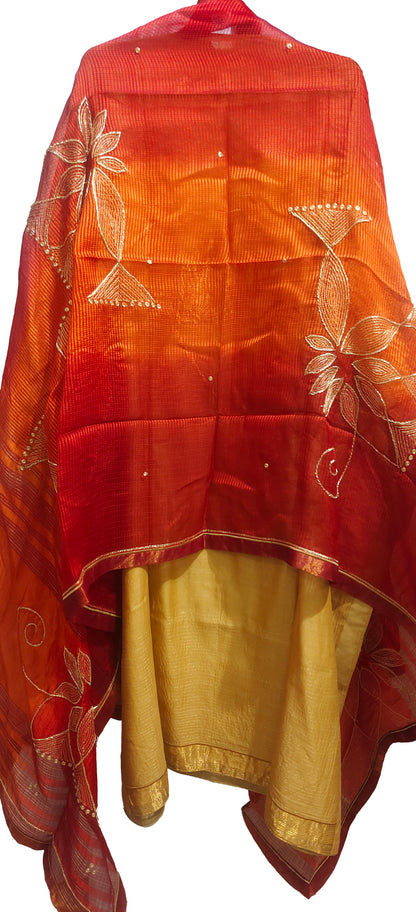 Semi Stitched Formal chanderi Suitset
