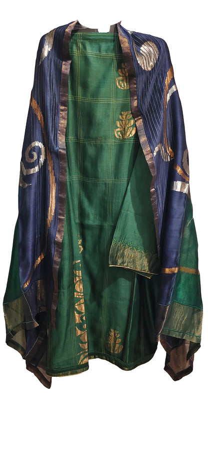 Semi Stitched Formal chanderi Suitset