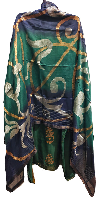 Semi Stitched Formal chanderi Suitset