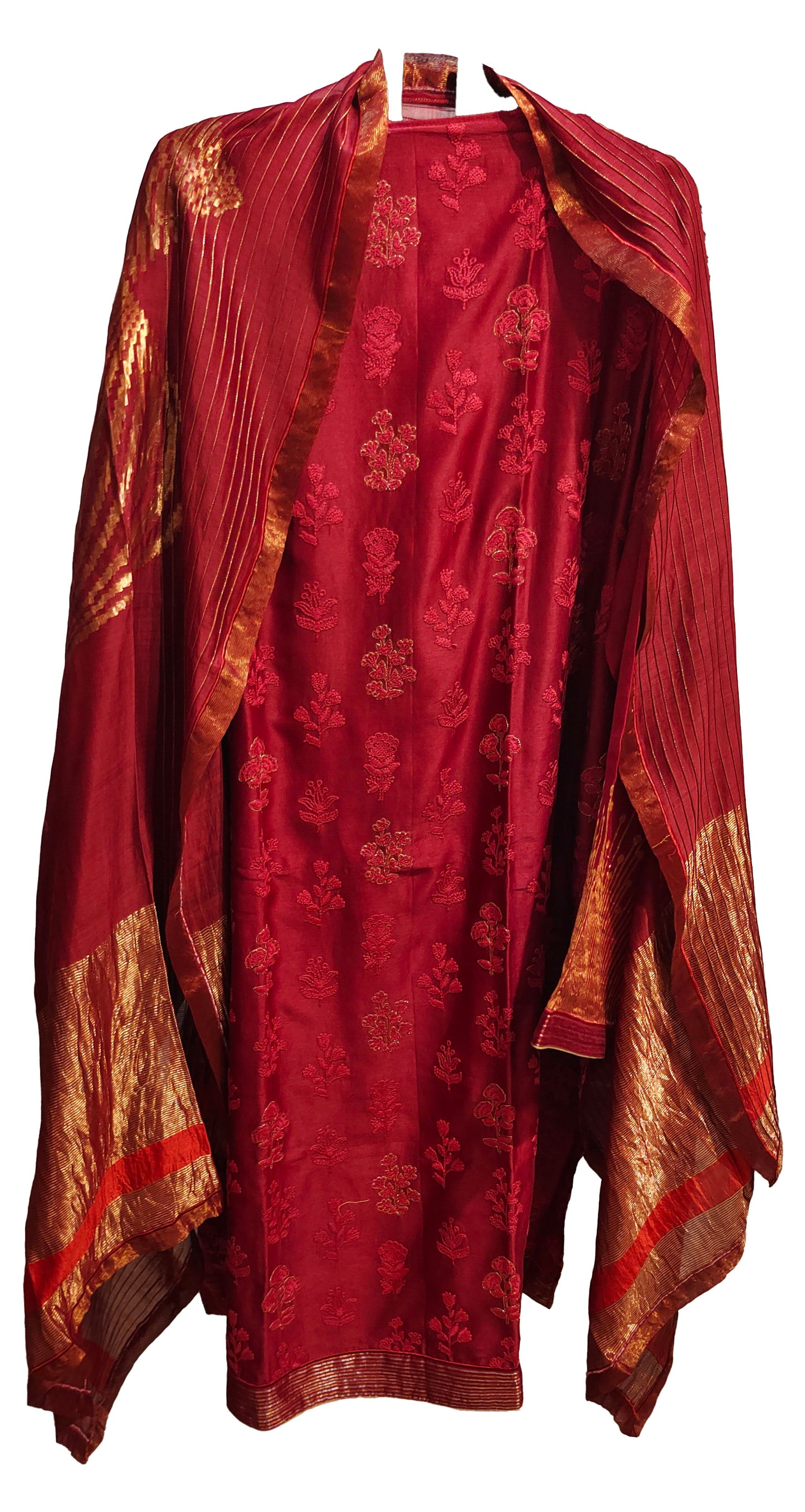 Semi Stitched Formal chanderi Suitset