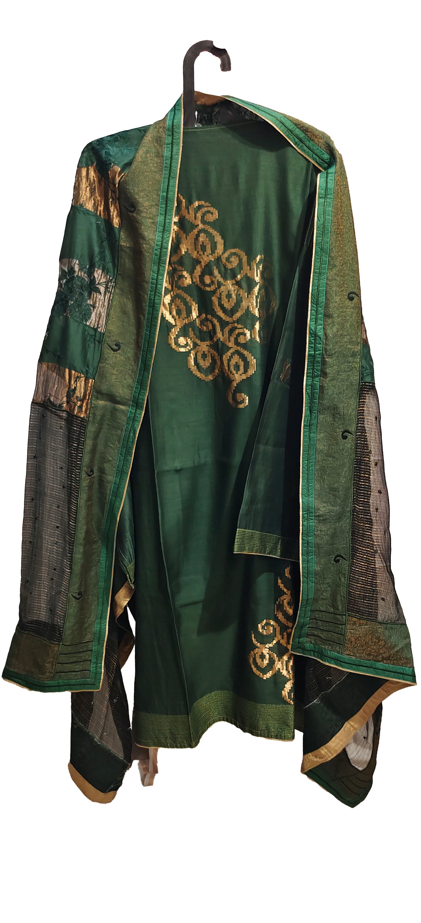 Semi Stitched Formal chanderi Suitset