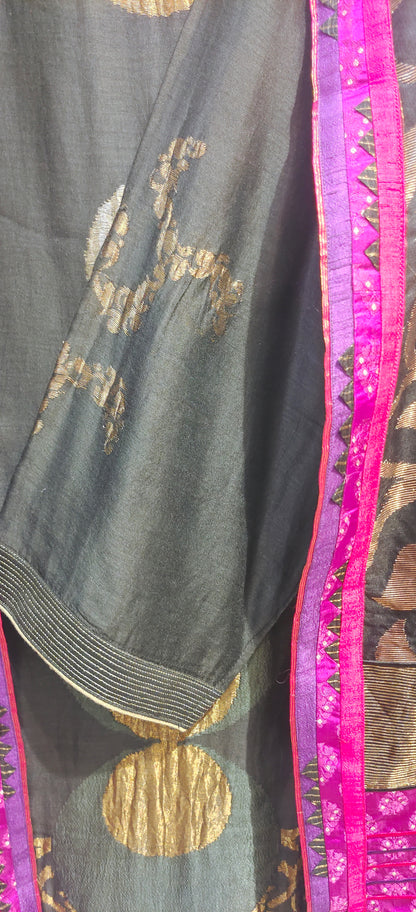 Semi Stitched Formal chanderi Kurta