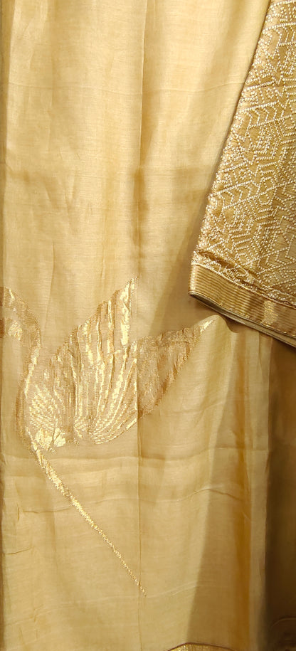 Semi Stitched Formal Chanderi Suitset
