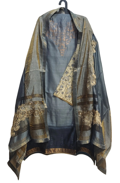 Semi Stitched Formal Chanderi Suitset