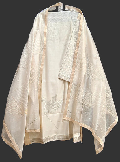 Semi Stitched Formal Chanderi Suitset