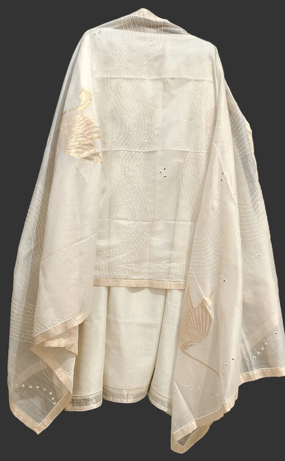 Semi Stitched Formal Chanderi Suitset