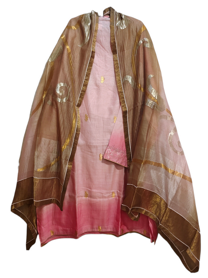 Semi Stitched Formal Chanderi Suitset