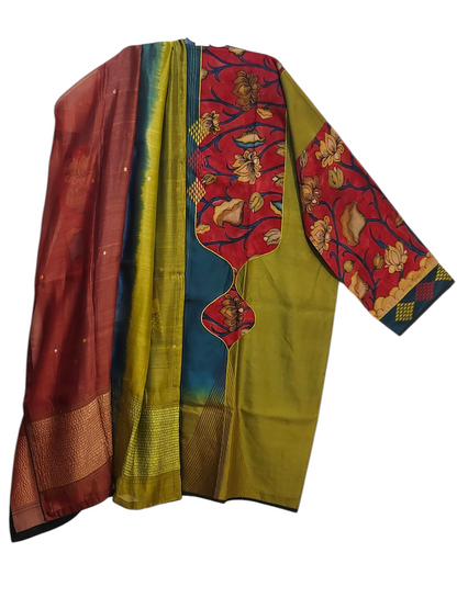 Semi Stitched Formal Chanderi Suitset