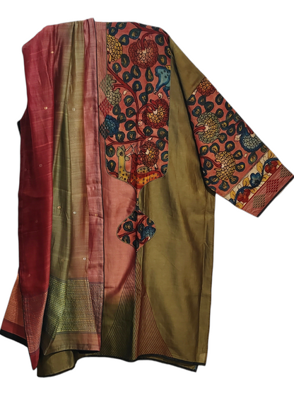 Semi Stitched Formal Chanderi Suitset
