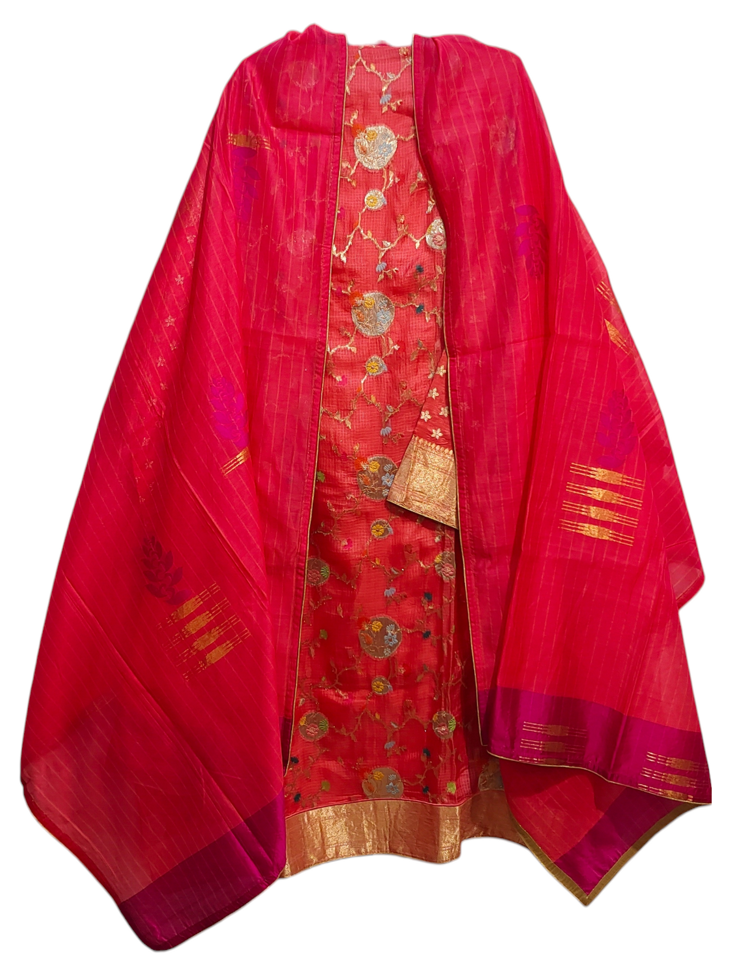 Semi Stitched Formal Chanderi Suitset