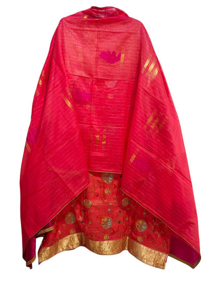 Semi Stitched Formal Chanderi Suitset