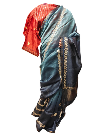 Formal Silk Gota embroidery Saree