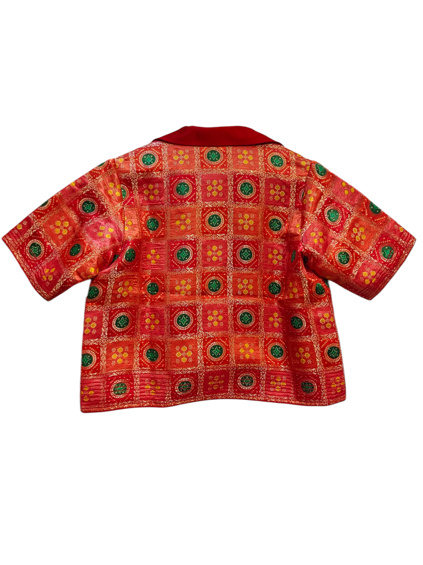 Formal Silk bandhani cropped Blazer blouse VISHAL KAPUR