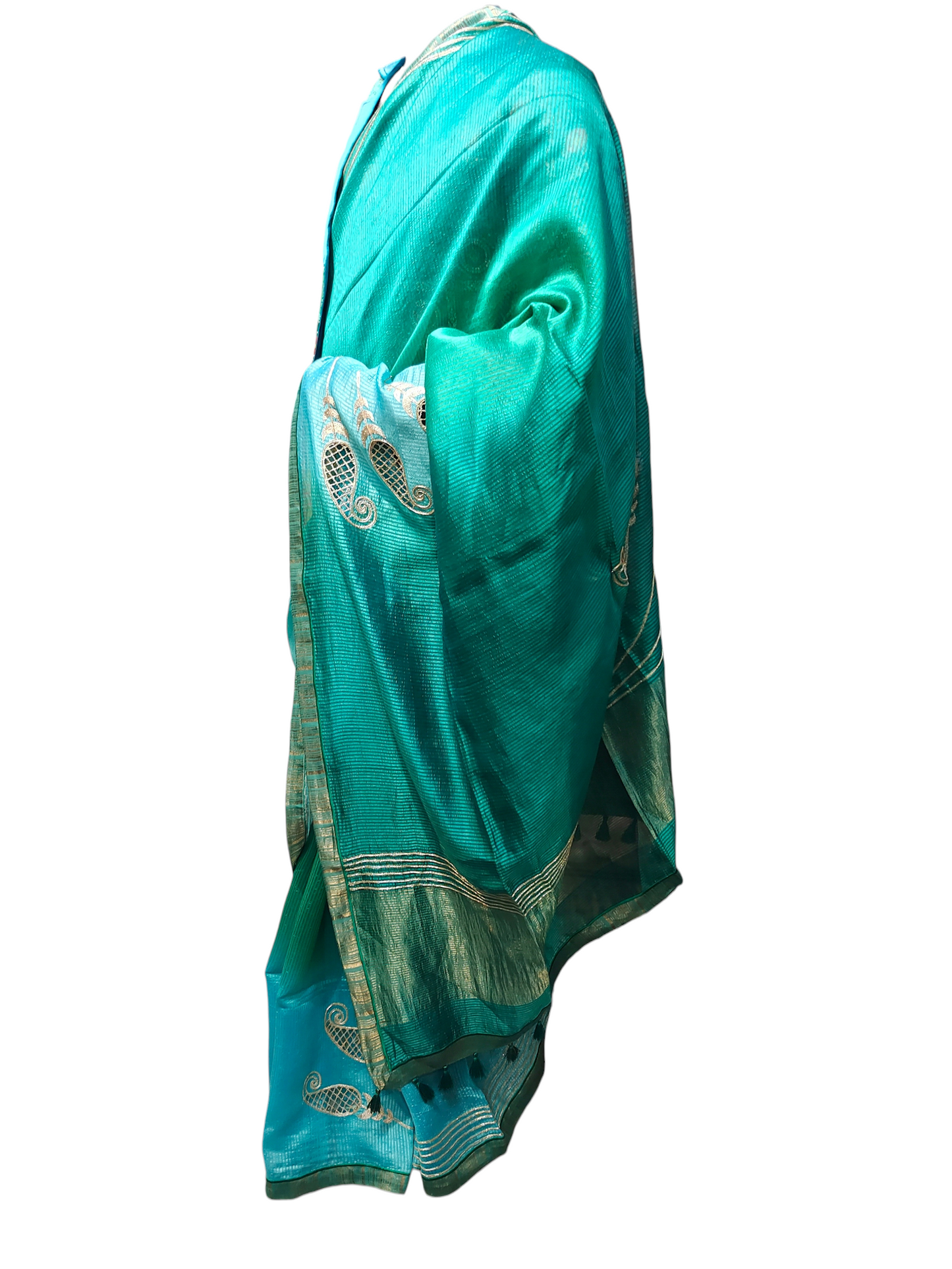 Formal Silk Paisley Zardozi saree
