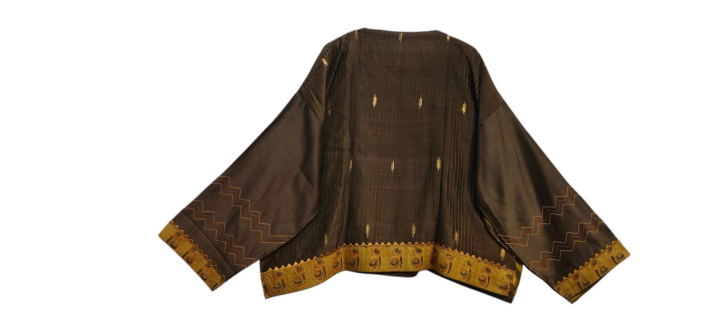 Semistitched Chanderi Ɓlouse Jacket