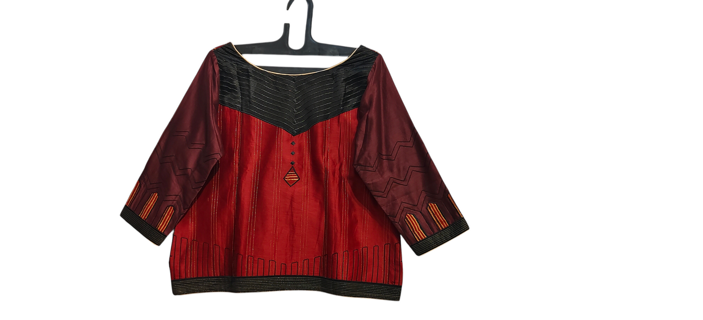 Stitched Chanderi Ɓlouse