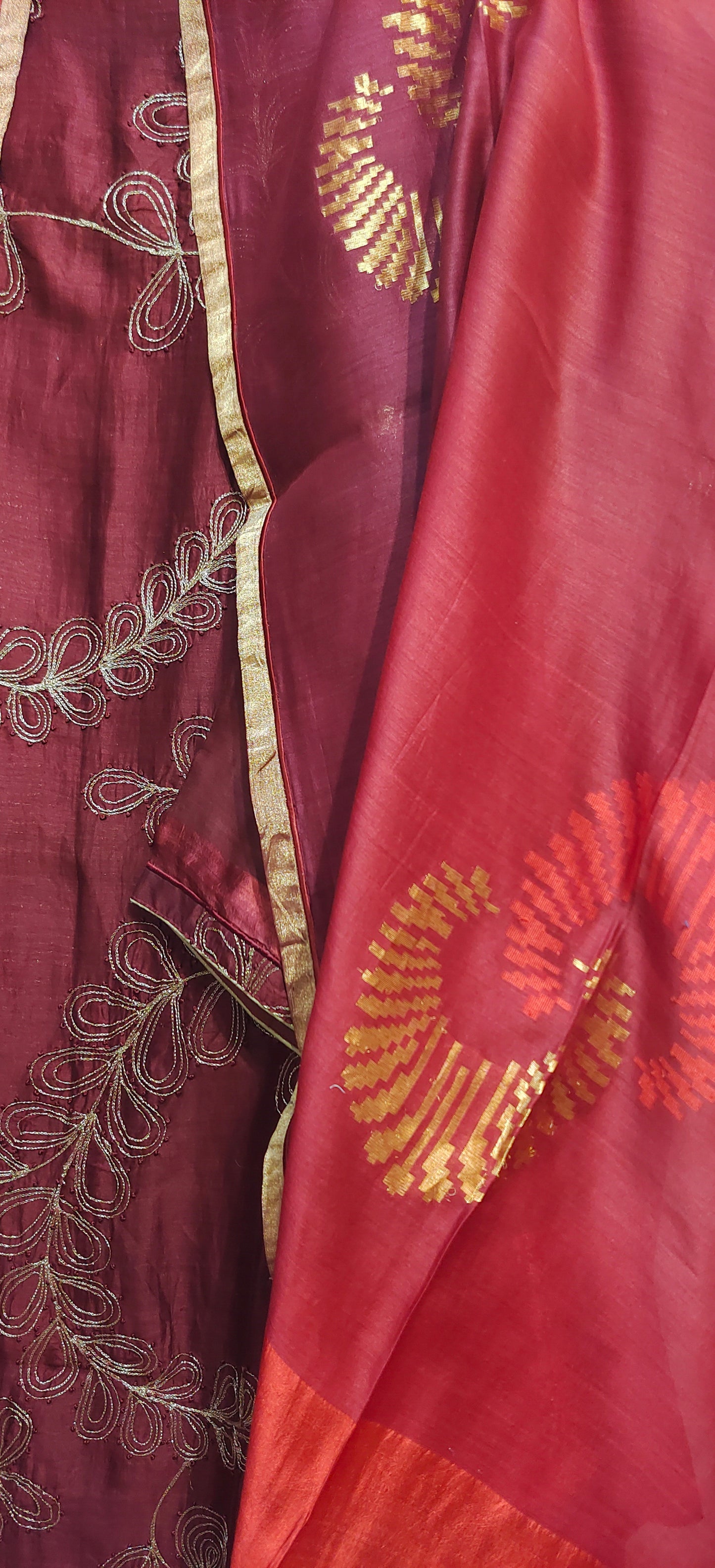Semi Stitched Formal Chanderi Suitset