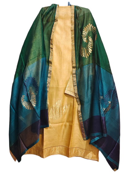 Semi Stitched Formal Chanderi Suitset