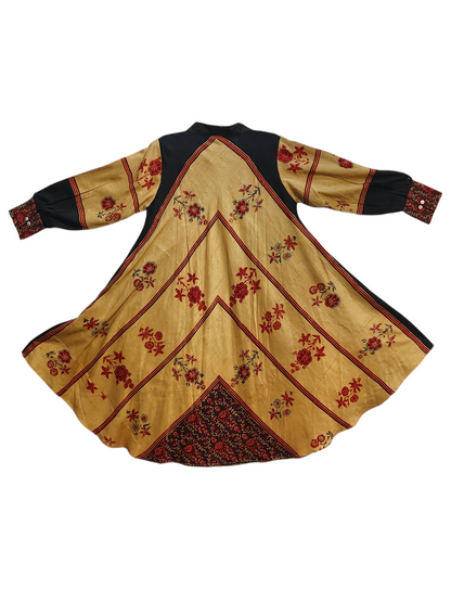 Stitched Ajrakh flared dress