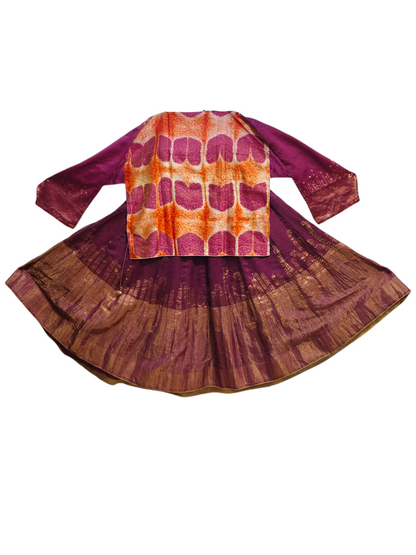 Semi stitched Formal Skirtset