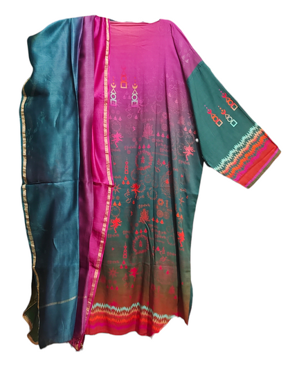 Semi Stitched Cotton Modal Casual Suitset