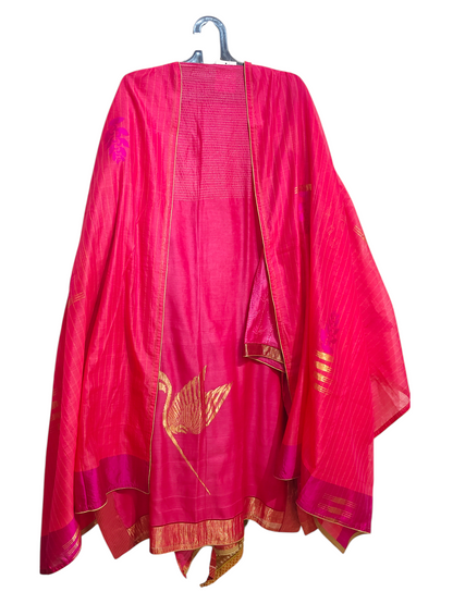 Semi Stitched Formal Chanderi Suitset