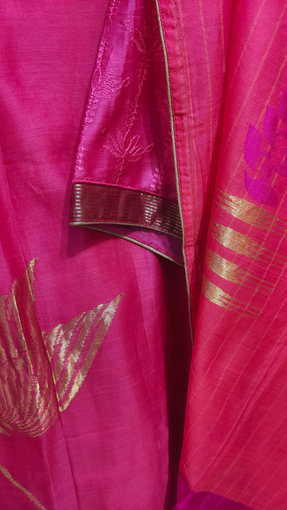 Semi Stitched Formal Chanderi Suitset