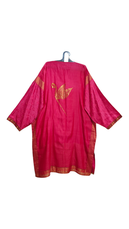 Semi Stitched Formal Chanderi Kurta