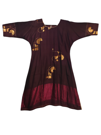 Indowestern chanderi formal dress- Ready size 42