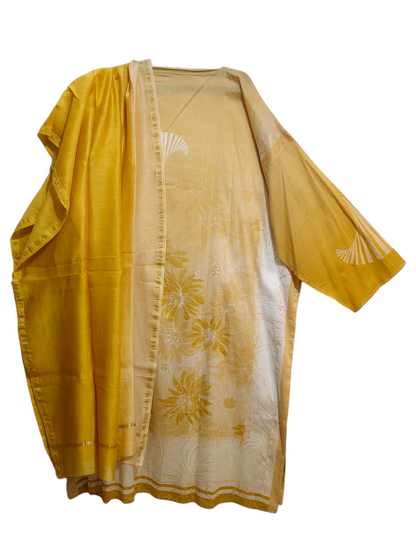 Semi Stitched Casual Cotton Lawn Suitset