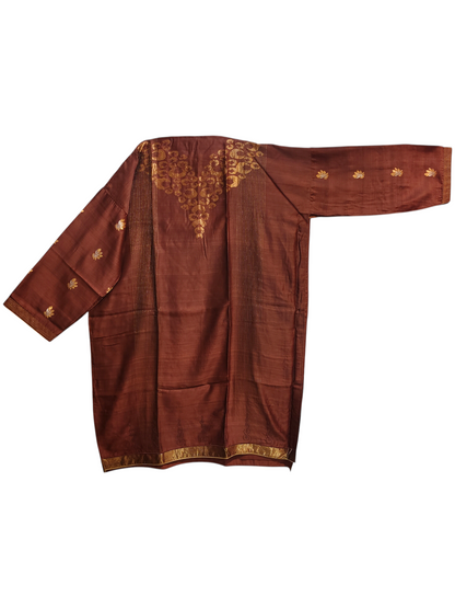 Semi Stitched Formal Chanderi Kurta