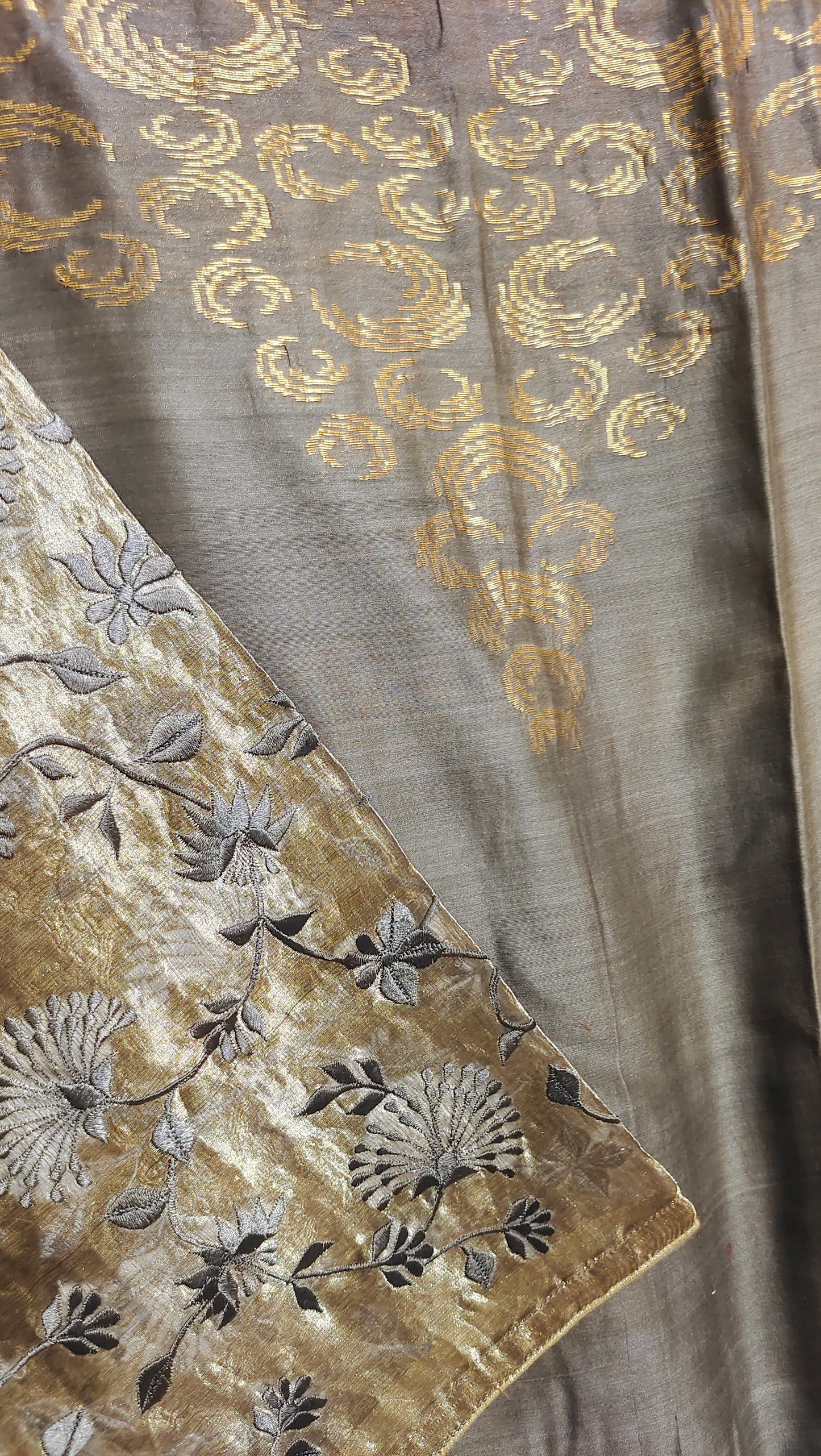 Semi Stitched Formal chanderi Suitset