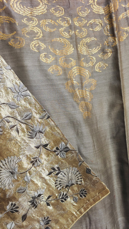 Semi Stitched Formal chanderi Suitset