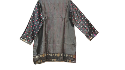 Semistitched Silk Chanderi Shibori Short Tunic