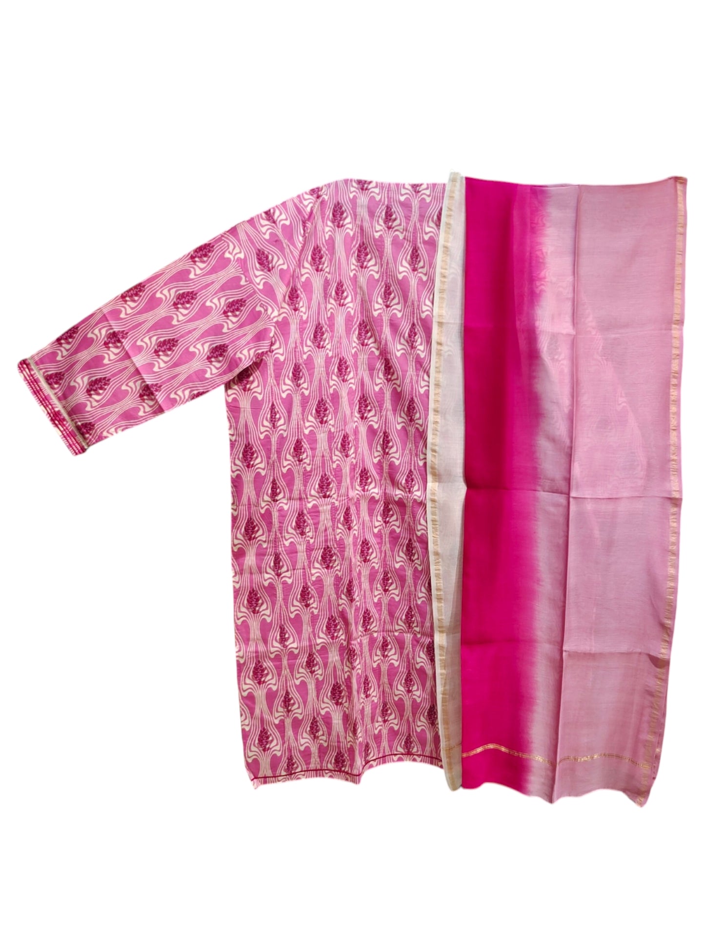 Semi Stitched Cotton Casual Suitset