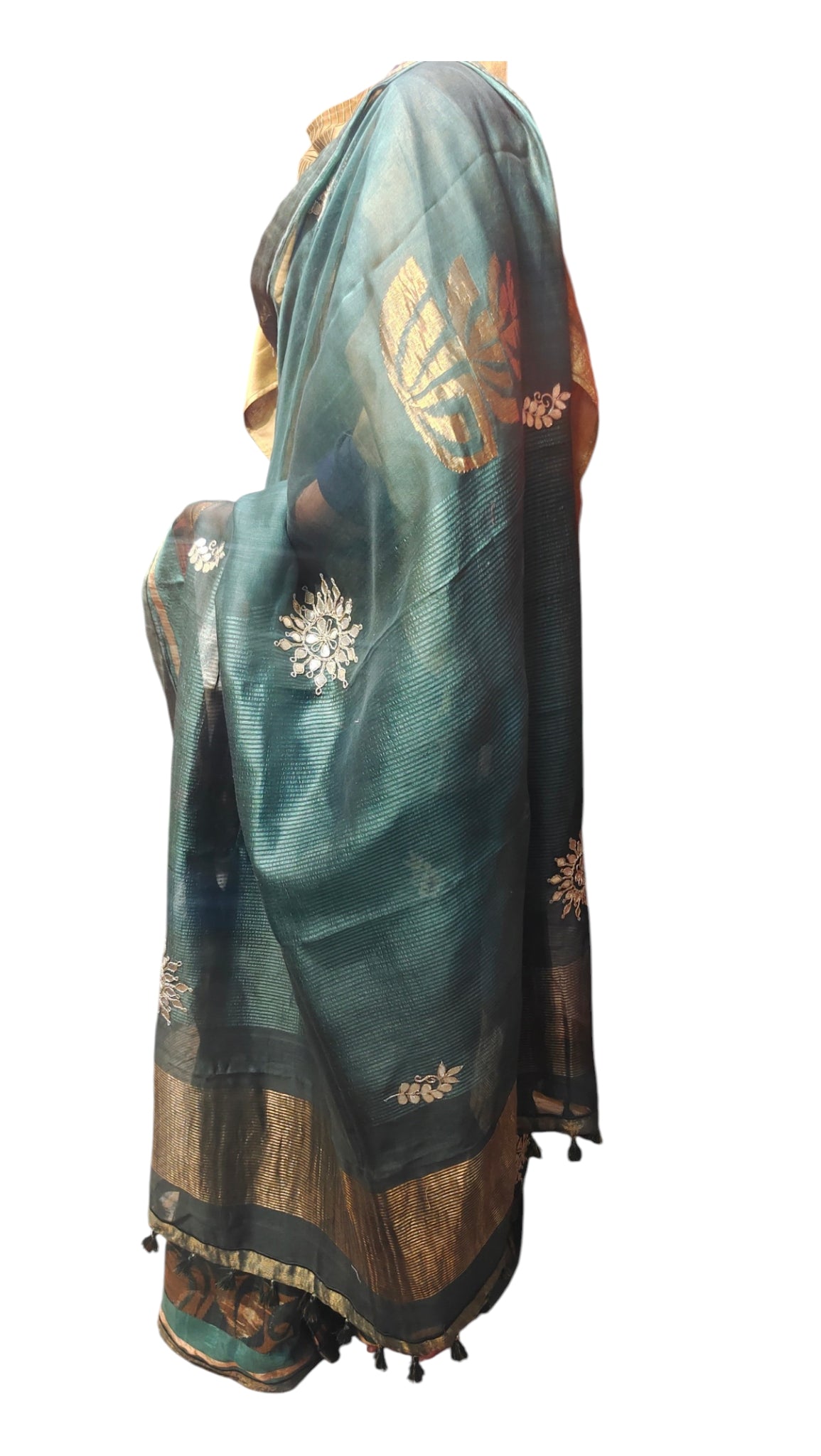 Formal Chanderi gota marodi embroidered Saree
