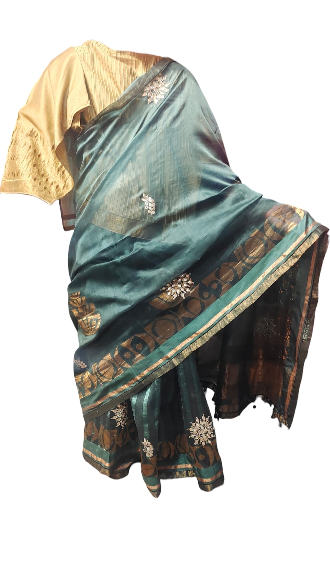 Formal Chanderi gota marodi embroidered Saree
