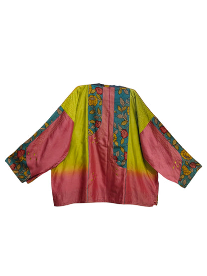 Semi Stitched Chanderi Kalamkari Short Tunic