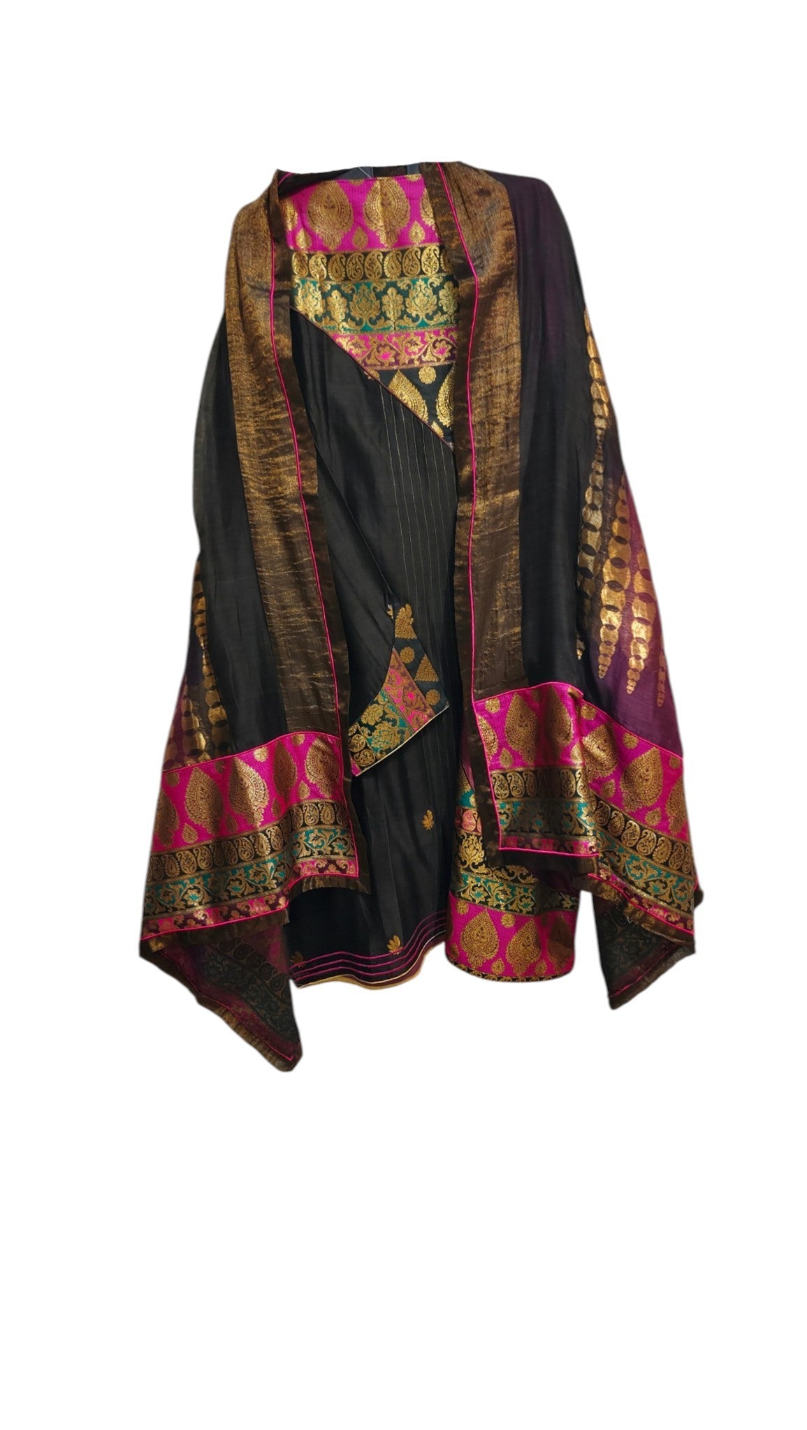 Semi Stitched Chanderi Formal Suitset