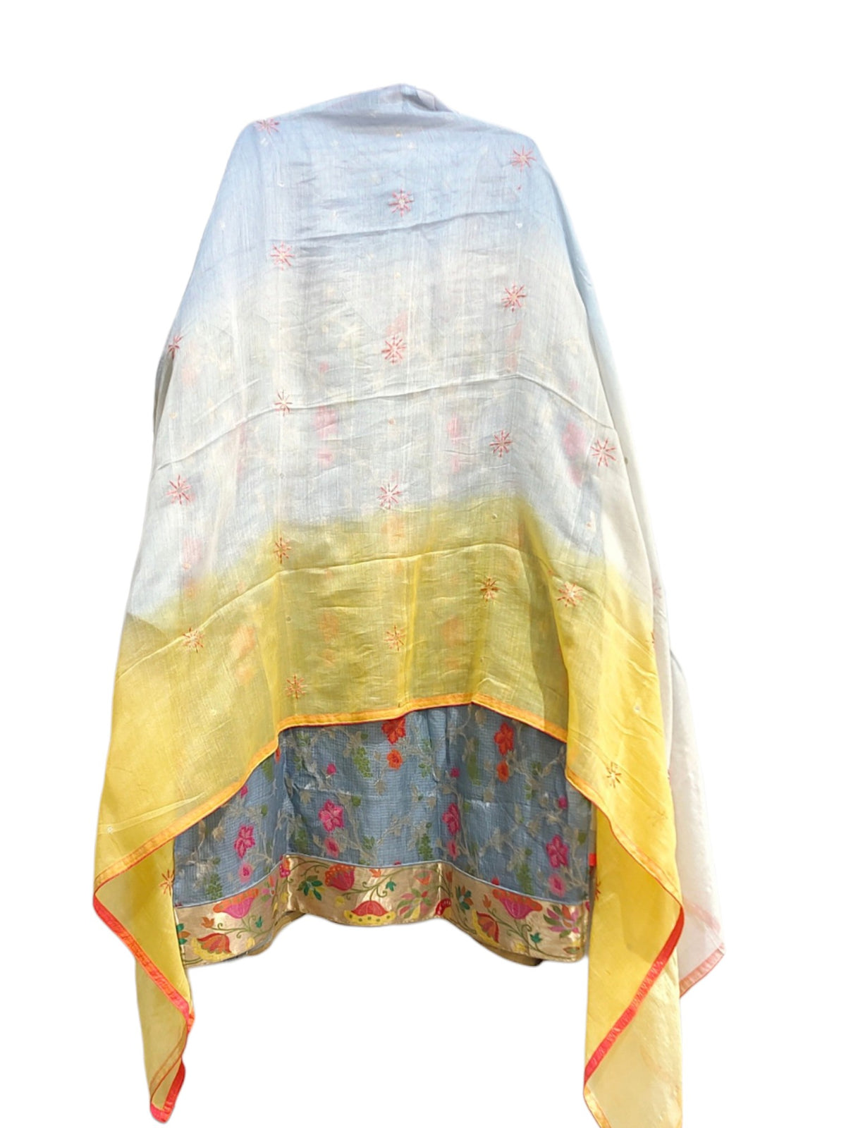 Semi Stitched Chanderi Formal Suitset