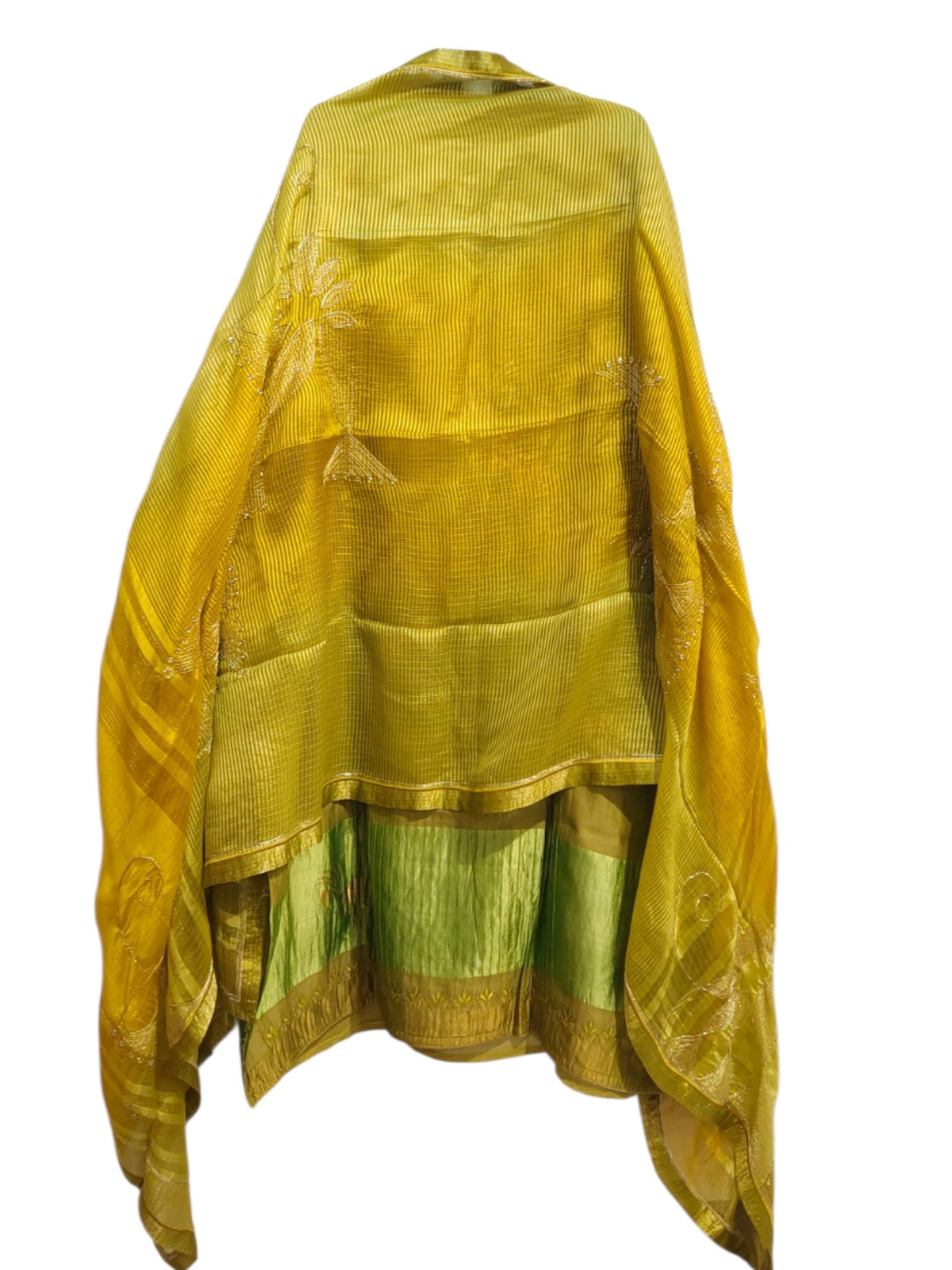 Semi Stitched Chanderi Formal Suitset