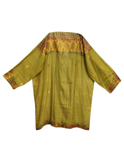Semi Stitched Chanderi Formal Suitset