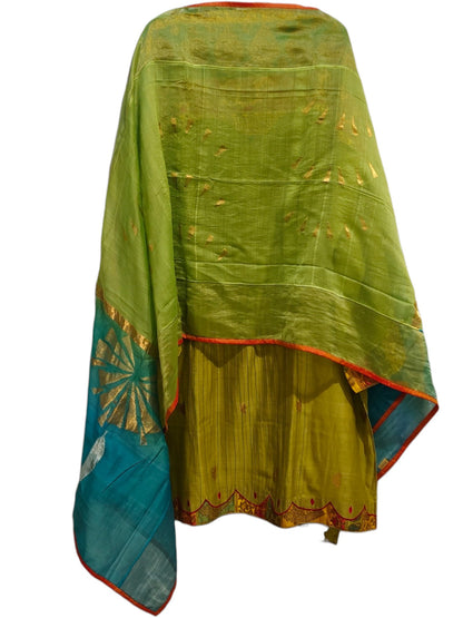 Semi Stitched Chanderi Formal Suitset