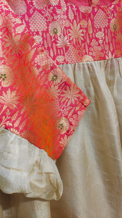 Indowestern chanderi formal coordset