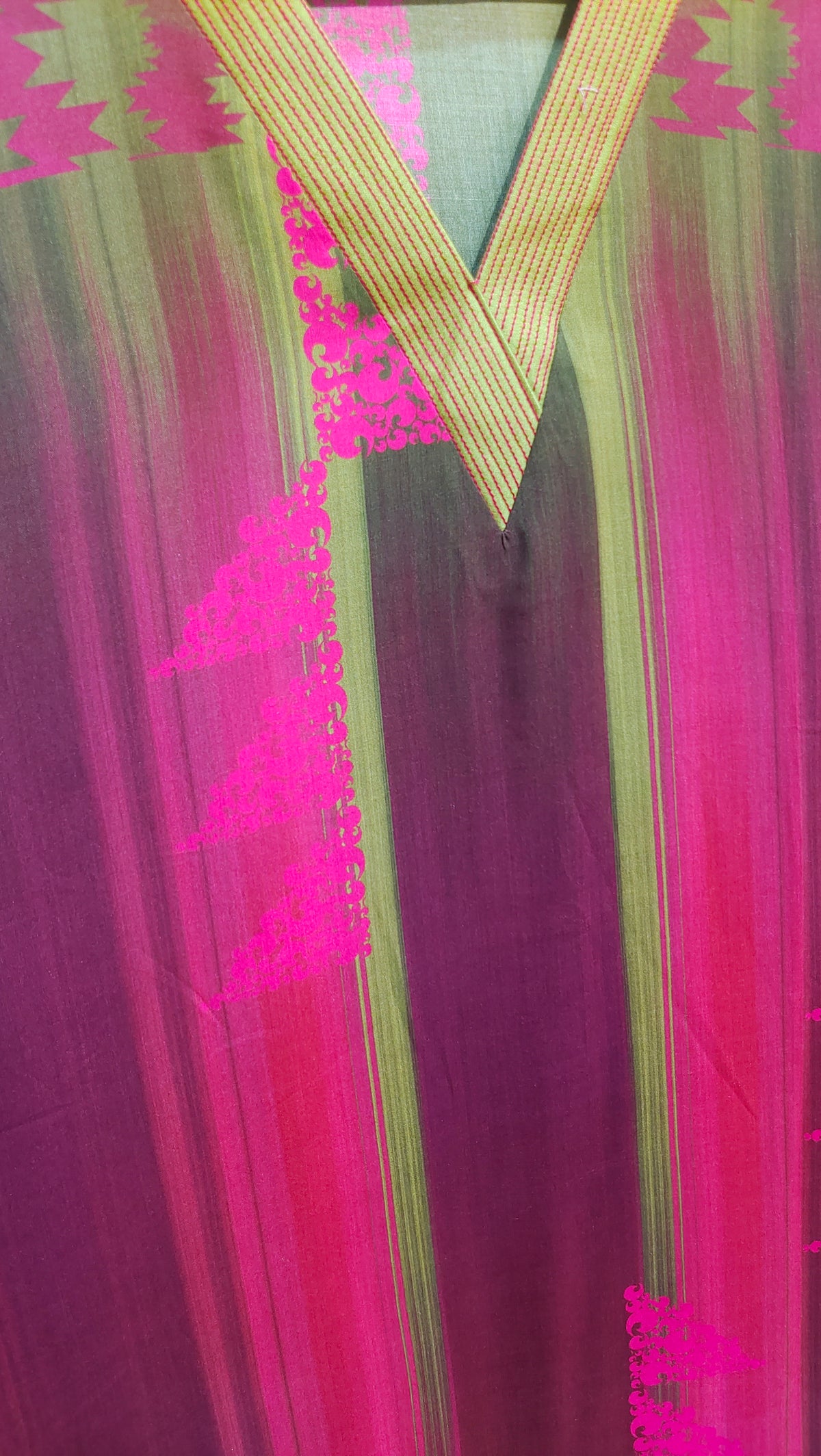 Stitched Cotton mudal Digital Printed Kaftan